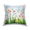 Stupell Industries Spring Modern Flower Blue Meadow Outdoor Printed Pillow